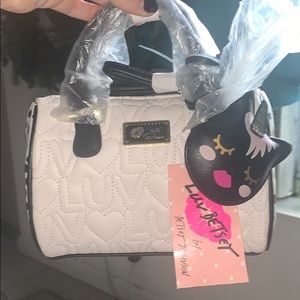 BETSEY JOHNSON mini barrel bag NWT